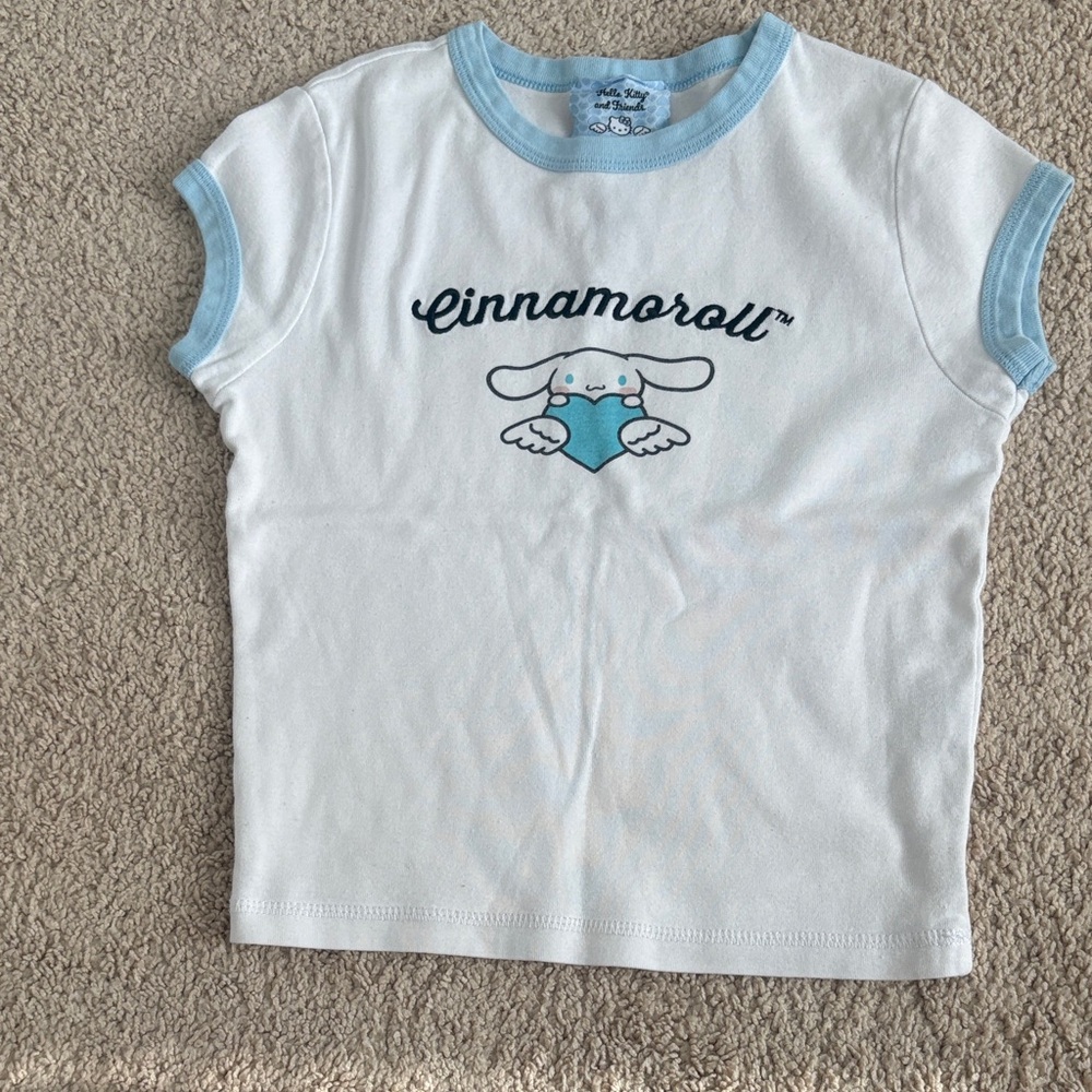 Forever 21 Kids White and Light Blue Cinnamoroll Tee